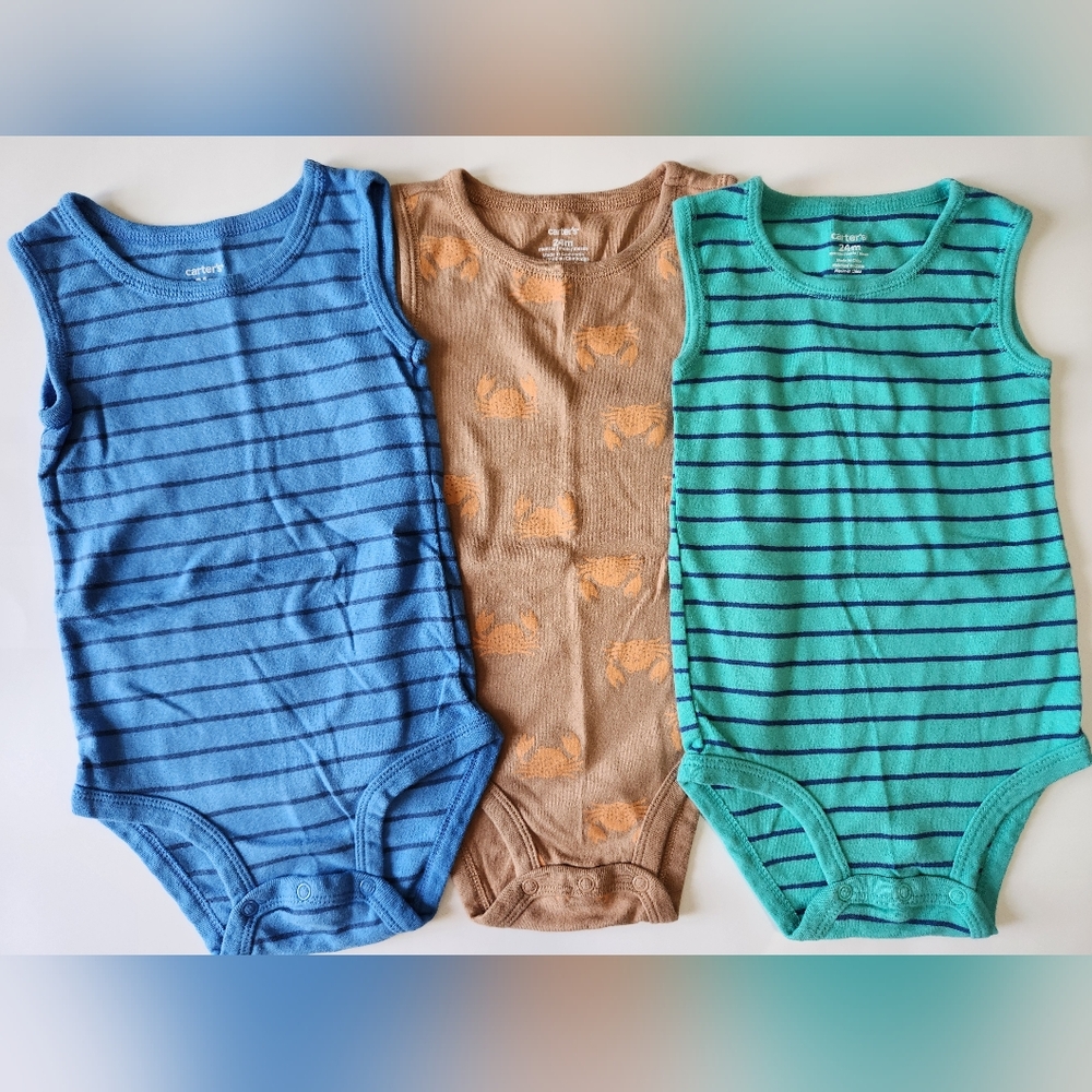 Carter's 24 Month Tank Top Summer Onesies Bundle of 3